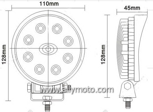 24W LED Driving Light Work Light 1002